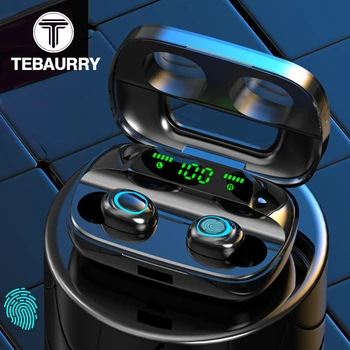 

2200 mAh TWS Bluetooth 5.0 Earphones 8D Stereo Wireless Headphone Touch Control Mini Earbuds Wireless Headset with Mic for phone