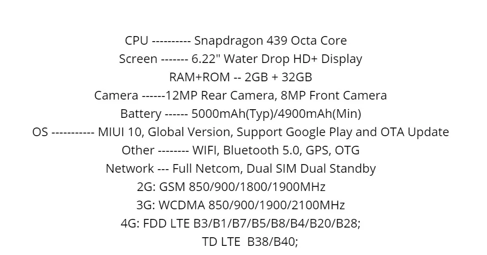 Xiaomi Redmi 8A с глобальной версией, 2 Гб ОЗУ, 32 Гб ПЗУ, камера Snapdragon 439, 12 МП, аккумулятор 5000 мАч, смартфон Octa cellhphone
