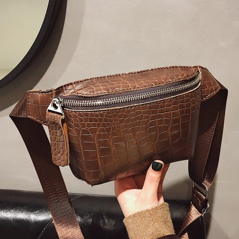 

Leather PU Fanny Packs For Women 2019 New Fashion Ladies Waist Bags Female Small Belt Bag Girls Shoulder Backpack
