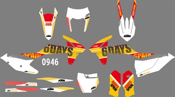 

0946 Motorcycle Team Graphic & Backgrounds Decal Sticker Kits for KTM EXC EXCF XCW 2017-2019 SX SXF XC XCF 2016-2018