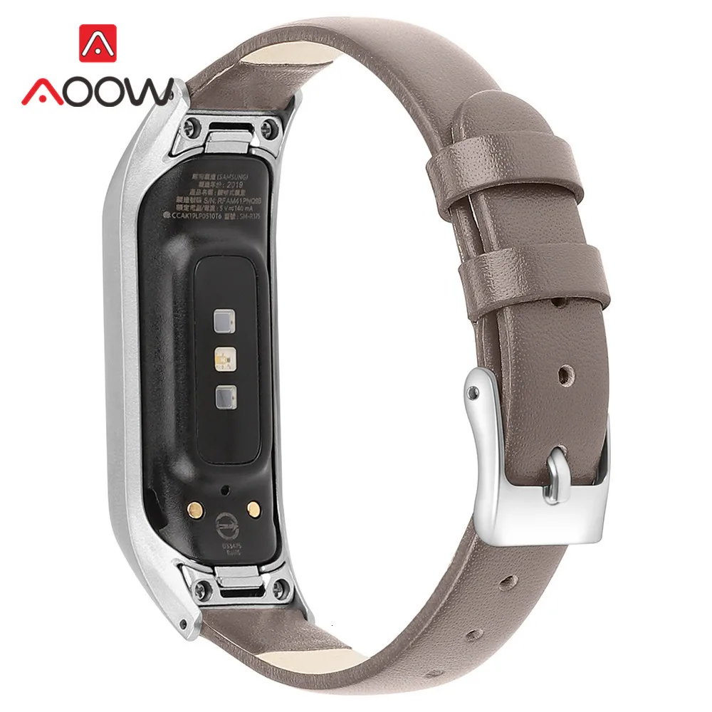 Ремешок из натуральной кожи + металлическая рамка для samsung Galaxy Fit-e SM-R375 Смарт-часы мужские и женские Сменные Мужские t браслет ремешок для R375
