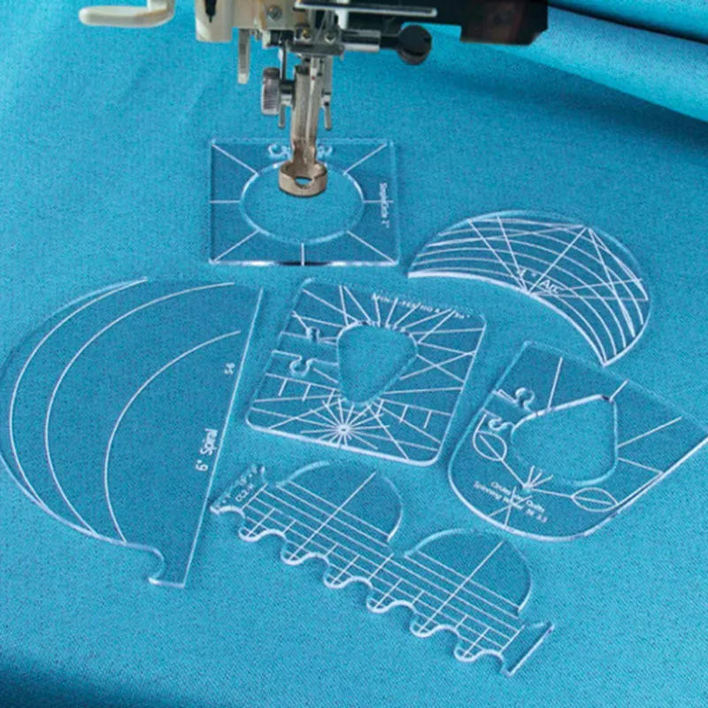 6pcs/set Shaped Acrylic Sewing Ruler Template Sample Set Diy Processing