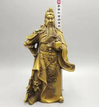

Collect Chinese Bronze Guan Gong Yu Warrior God Dragon Sword loyalis Statue