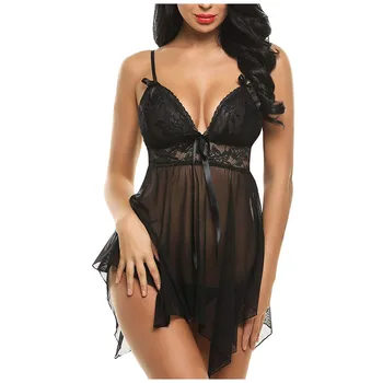 

Women Sexy Lingerie Lace Porno Nightdress Babydoll Chemise Sexy Underwear Backless Erotic Lenceria Sleepwear Dress Sexy Costumes