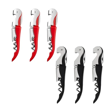 

3 Pack Corkscrew Heavy Duty Wine Opener Set with Foil Cutter and Bottle Opener Wine Key ForWaiters,Home