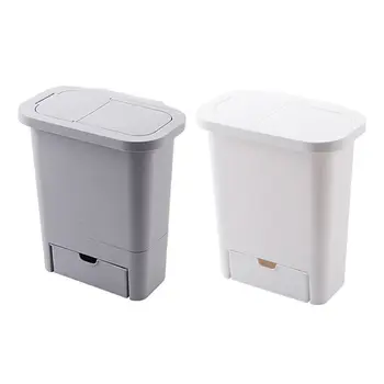 

Kitchen Cabinet Door Hanging Trash Can with Lid Wall Mounted Waste Bin Rubbish