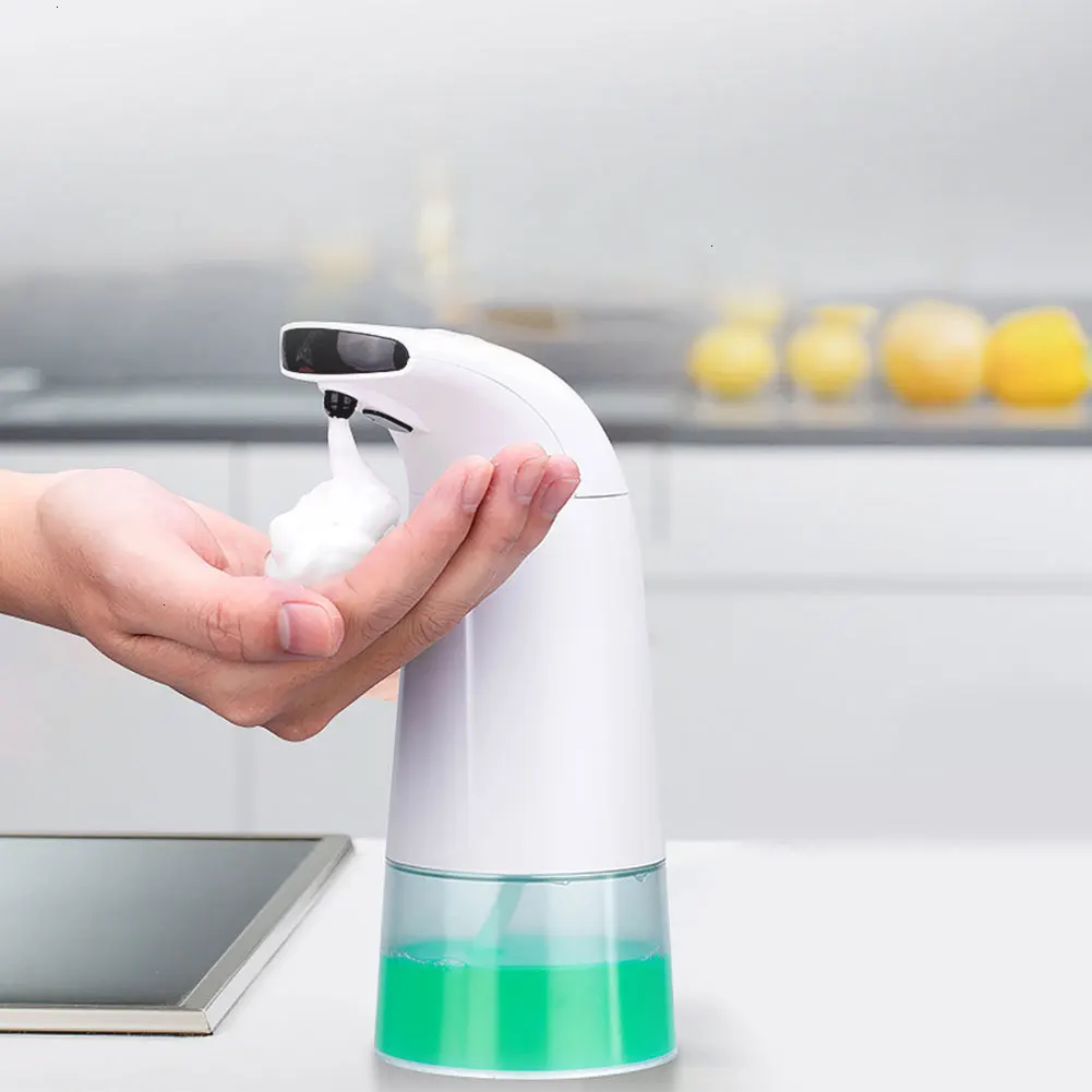 250ml Bathroom Intelligent Liquid Soap Dispenser Automatic Induction Foam Wash Smart Phone Infrared Sensor Smart Soap Dispenser