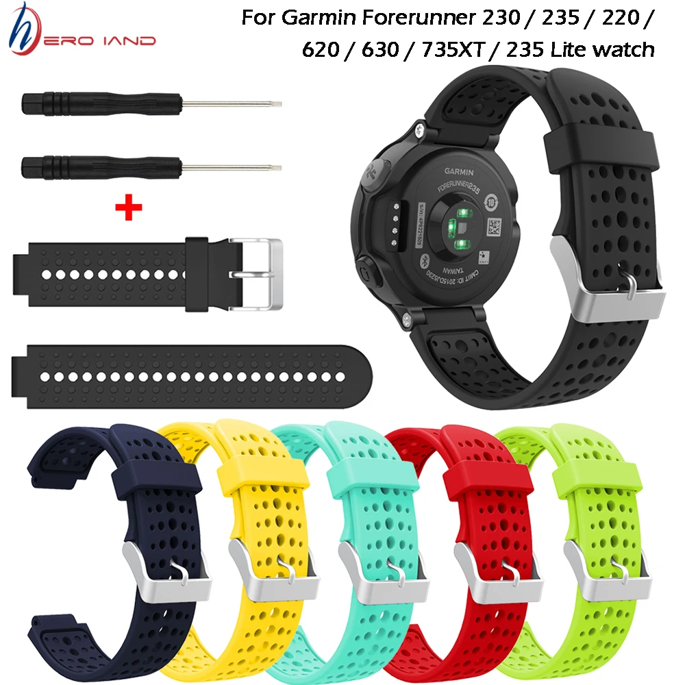Силиконовый сменный ремешок для наручных часов Garmin Forerunner 230 / 235 220 620 630 735XT |