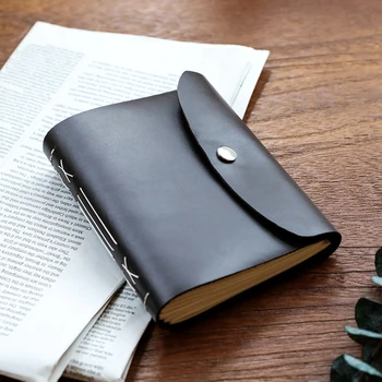 

High Quality Genuine Leather Notebook Handmade Travel Journal brown Cowhide leather diary Vintage Retro Travel Note Book Sketch