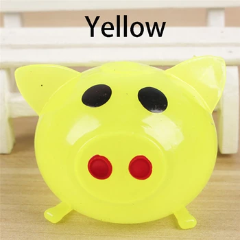 

5cm Polyethylene Anti-stress squishy toy Decompression cartoon pig Splat Ball Vent Toy liquid Decompression Toys for over 6Y A40