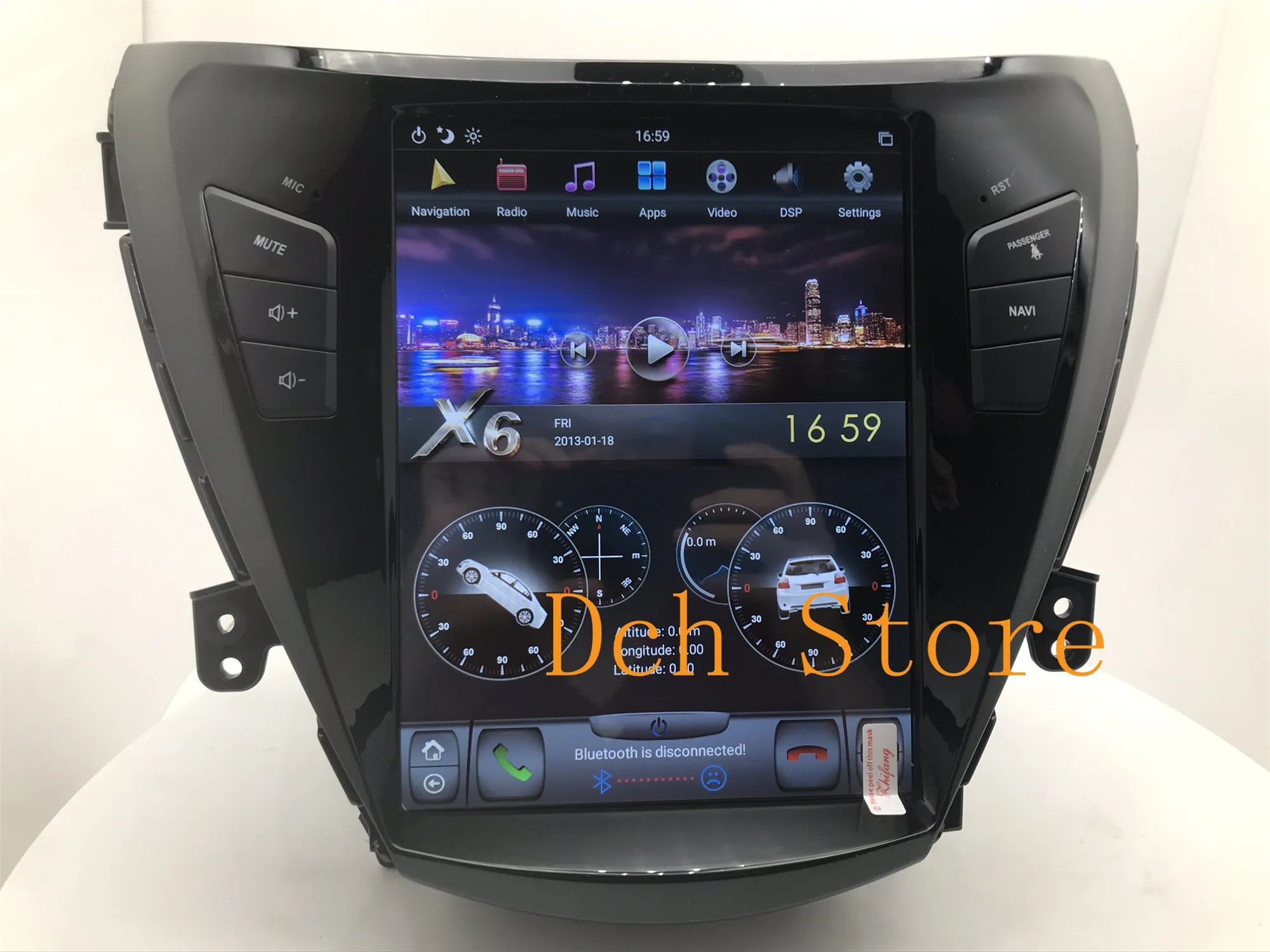 Автомобильный DVD плеер Tesla с GPS навигацией 10 4 дюйма Android 9 0 для hyundai elantra Avante 2011 2012 2013