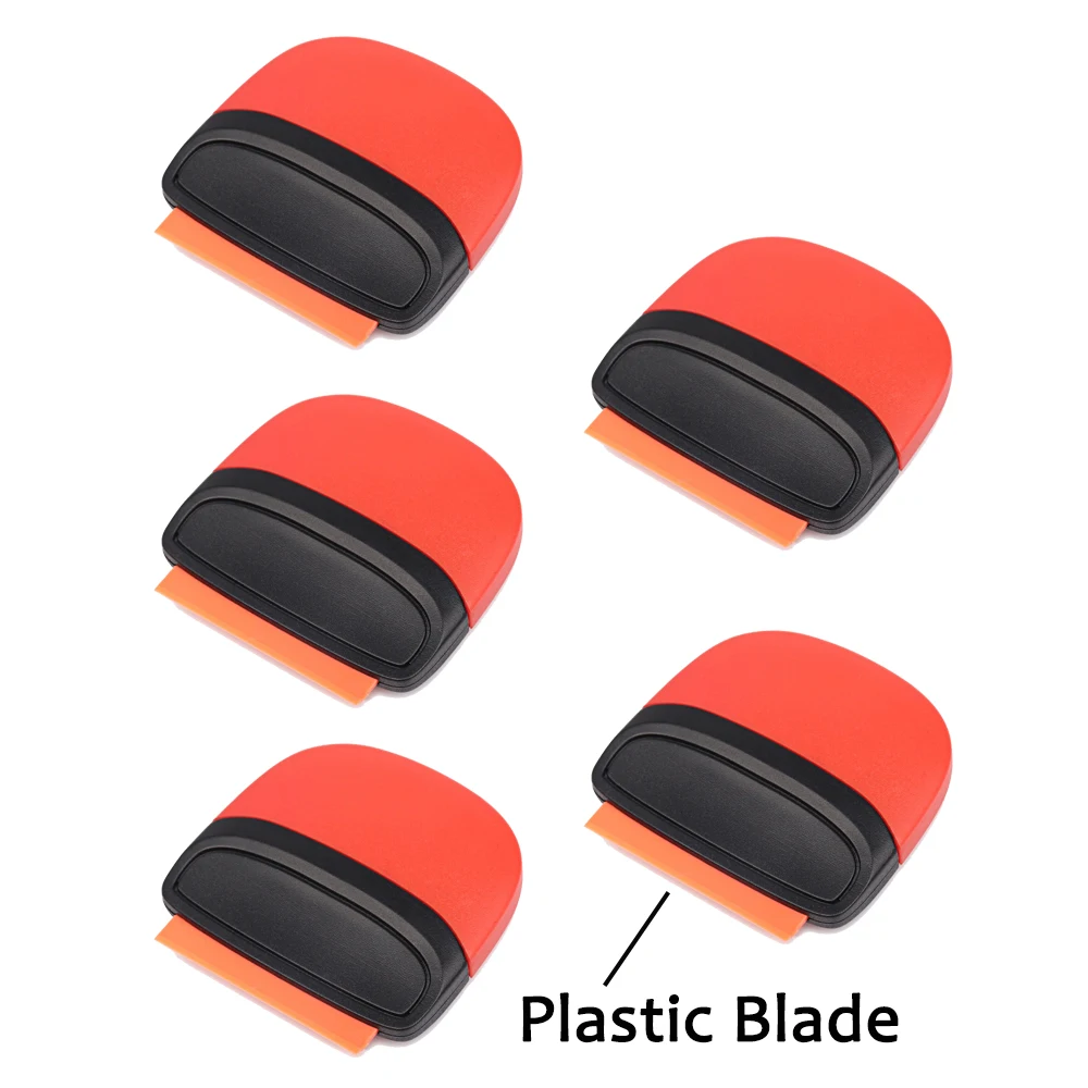 

EHDIS 5pcs Vinyl Car Wrap Sticker Remover Razor Scraper Ceramic Glass Oven Cleaning Tools Window Tint Film Decal Glue Squeegee