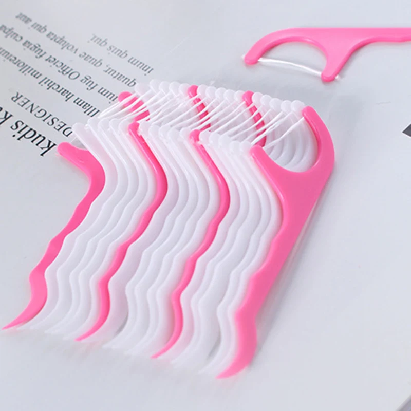 100pcs Dental Floss Stick Interdental Brush Teeth Toothpicks Flosser