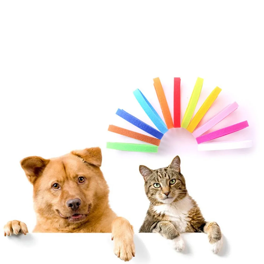 

Dog Collars ID Identification 12Pcs/Lot Soft Plush Pet Collars for Kitten Puppy Adjustable Dog Necklaces for Small Dogs S-XXL