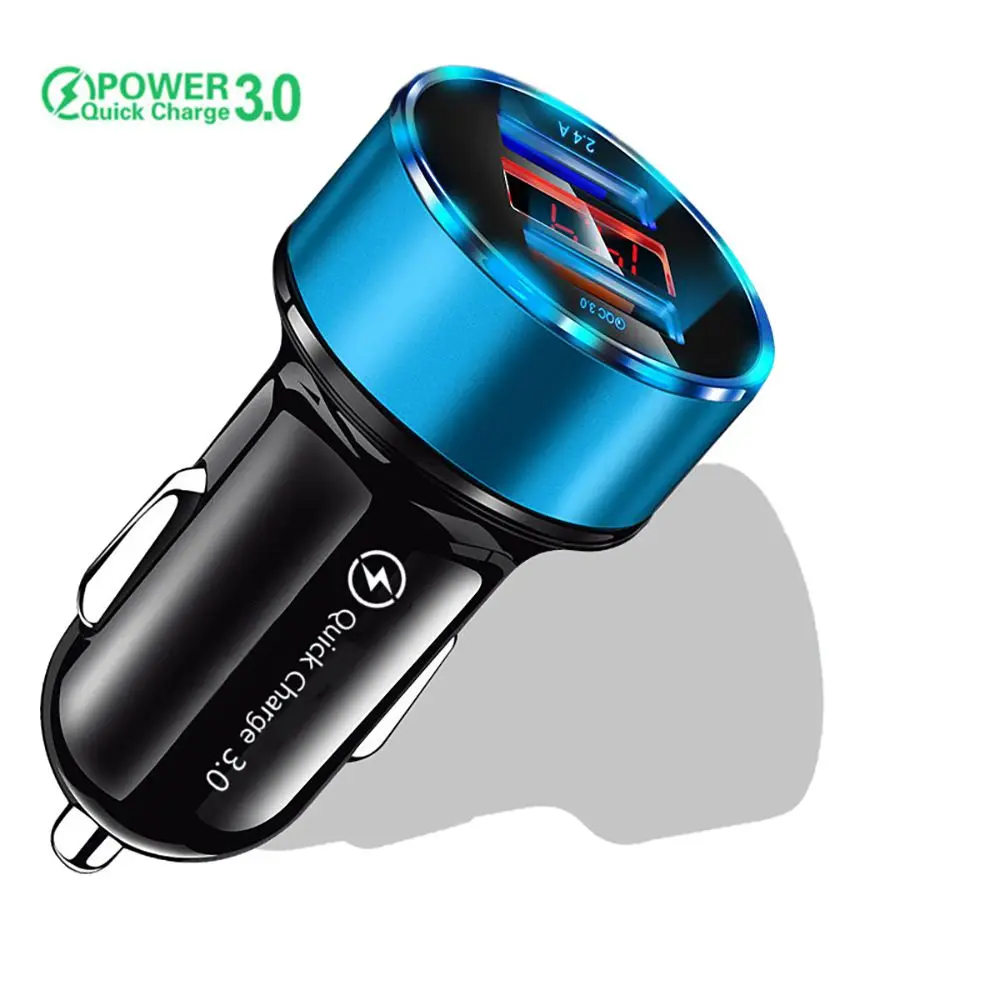 

Car Mobile Phone Charger Quick Charge 3.0 For iPhone 11 Pro XR XS Max X Xiaomi Fast Car-Charger USB Adapter For Huawei P30 P20