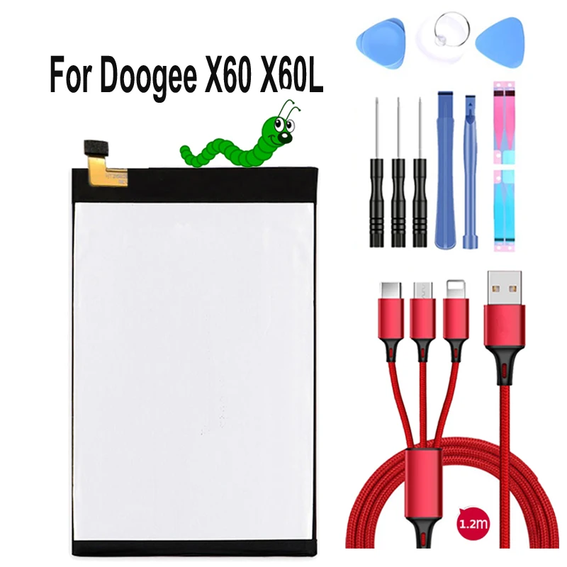 Новинка 3300mAh V395585P Для DOOGEE x60 X60L батарея+ USB кабель+ набор инструментов