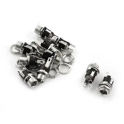 

2.1mmx5.5mm 3 Pin DC Socket Jack Connector PCB Solder 10 Pcs