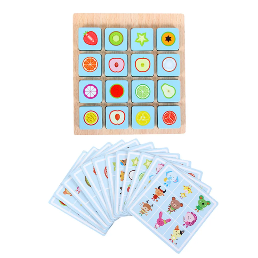 Kids Wooden Toys Memory Match Chess Game Instant Memory Board Games Wooden Toy Training Toys for Children educational toy