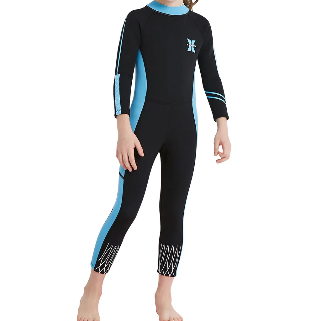 2.5MM Neoprene Wetsuits Kids Swimwears Diving Suits Long Sleeves One Pieces Full Body Wetsuit Surfing Swimwear Diving Suits 