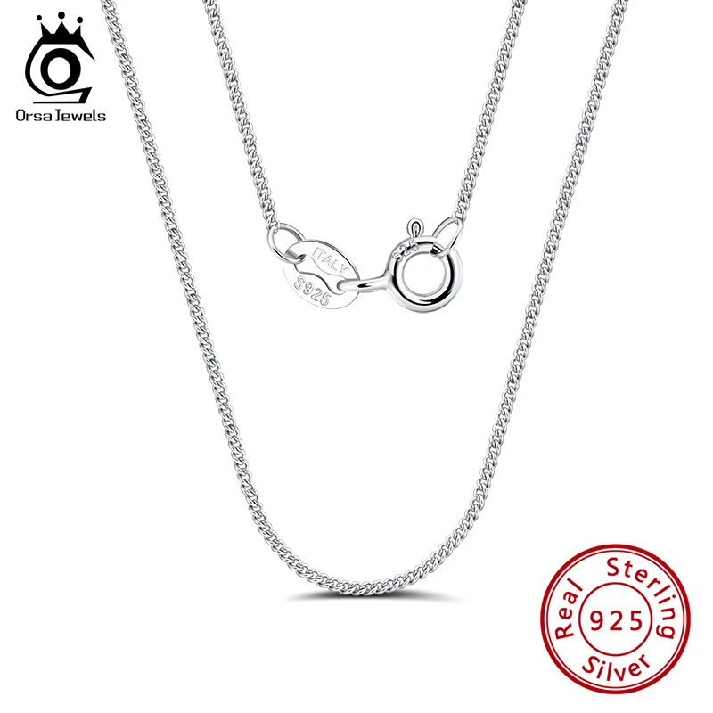 Ожерелье ORSA JEWELS из серебра 925 пробы 1 мм 40/45/50 см | Украшения и аксессуары