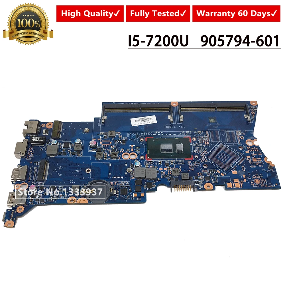 905794 601 001 для HP Probook 440 G4 430 материнская плата ноутбука I5 7200U SR2ZU SR342 DA0X81MB6E0