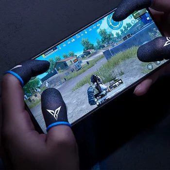 

1 Pair Sleep-proof Sweat-proof Professional Touch Screen Thumbs Finger Sleeve for iOS Android PUBG Mobile Game