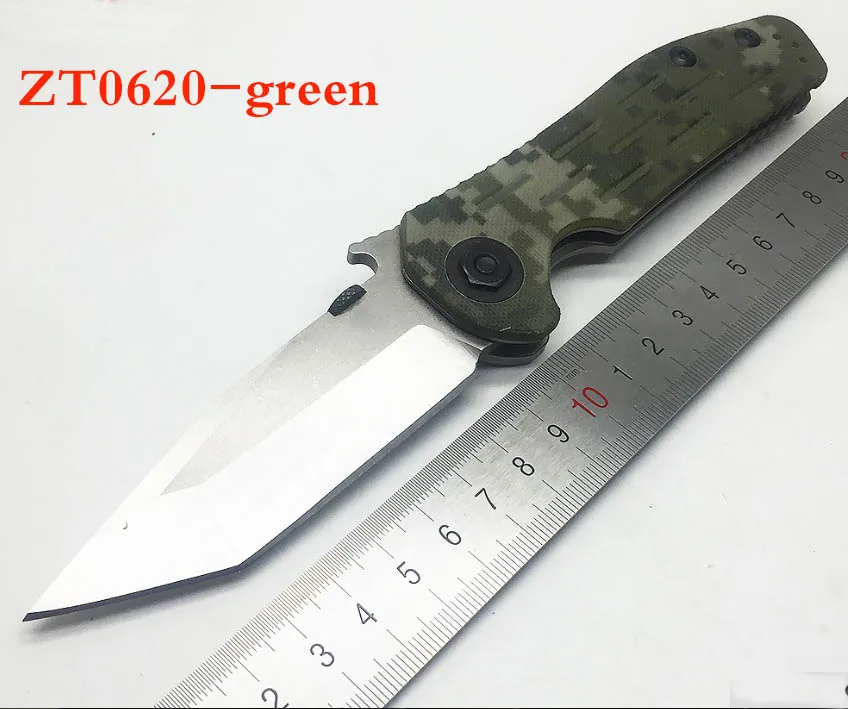 ZT 0620 нож 9CR13MOV лезвие, 2 цвета G10 Ручка Складной Кемпинг Открытый охотничий нож Тактический выживания флип карманный EDC инструмент - Цвет: Светло-зеленый