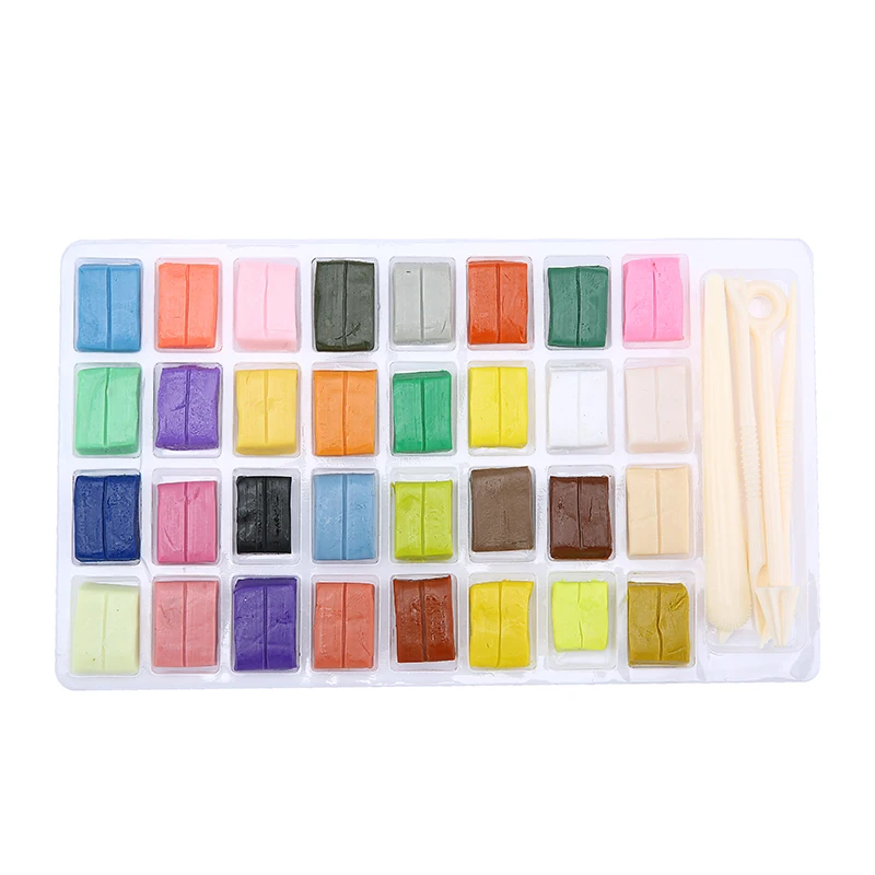 5Tool32ColorSafeOvenBakePolymerClayBlockModellingMoulding