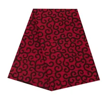 Красный из Анкары и Нигерии настоящий голландский воск Ткань 6 ярдов швейная батик печать ткань 2019New африканская настоящая восковая ткань для женского платья