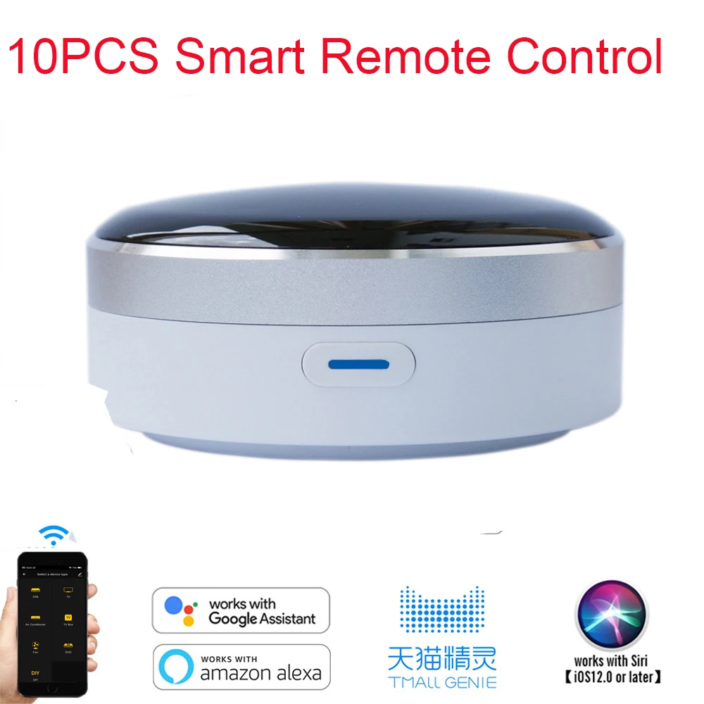 10PCS Universal IR Smart Remote Control WiFi + Infrared Home Hub Tuya App Works with Google Assistant Alexa | Электроника
