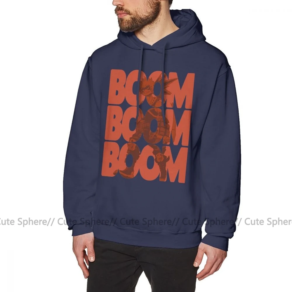 Bakugou Толстовка Boom Bakugou Katsuki толстовки уличная осенний пуловер Толстовка хлопковая с длинным рукавом X Модные мужские серые толстовки - Цвет: Navy Blue