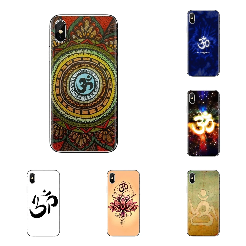 Transparent Soft Cases Covers For iPod Touch Apple iPhone 11 Pro 4 4S 5 5S SE 5C 6 6S 7 8 X XR XS Plus Max Aum Om Symbol Yoga |