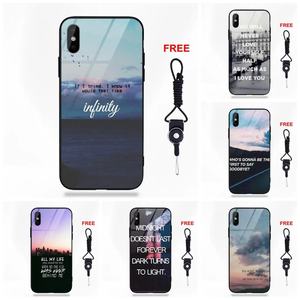 Для Apple iPhone X XS Max XR 5 5C 5S SE 6 6S 7 8 Plus силиконовая рамка из ТПУ закаленное стекло