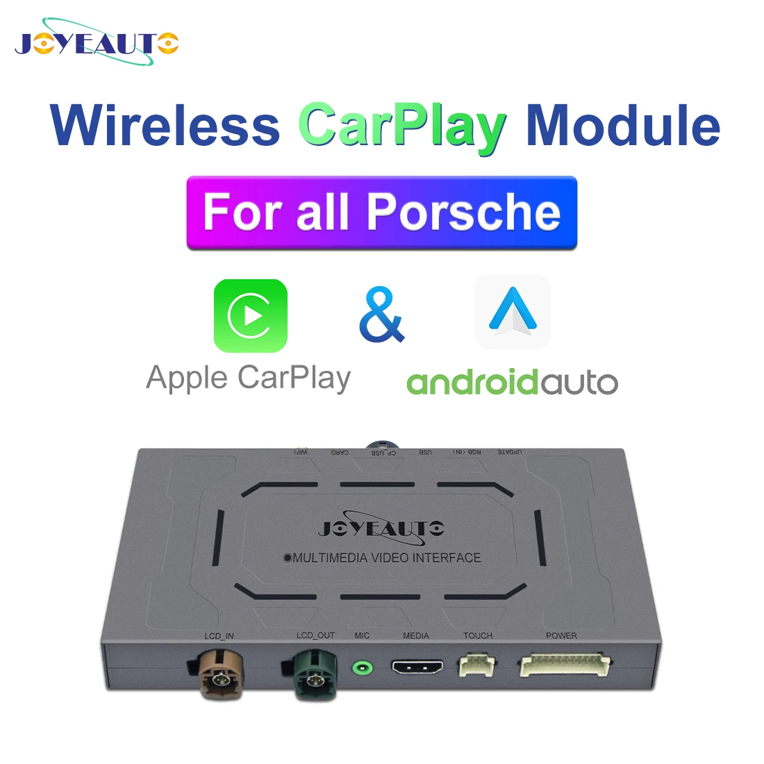JoyeAuto for Porsche 911 991 Cayenne Macan Panamera Bosxter Cayman 2010-2018 Wireless Apple Carplay Android Auto Mirrorlink Box