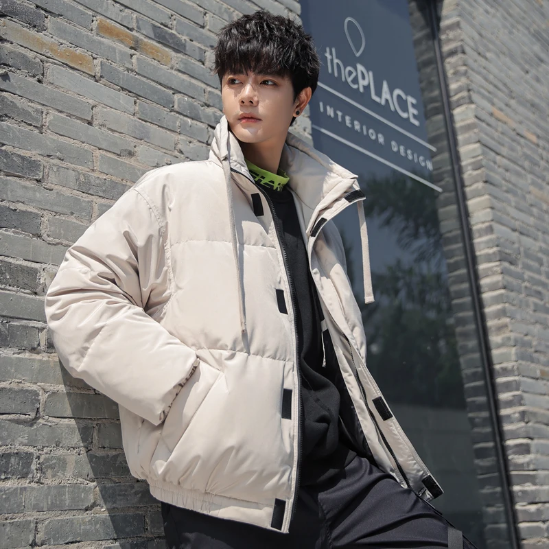 

Men's cotton-padded clothes 2020 Autumn winter new couple hooded cotton-padded clothes loose casual personality youth men's wear