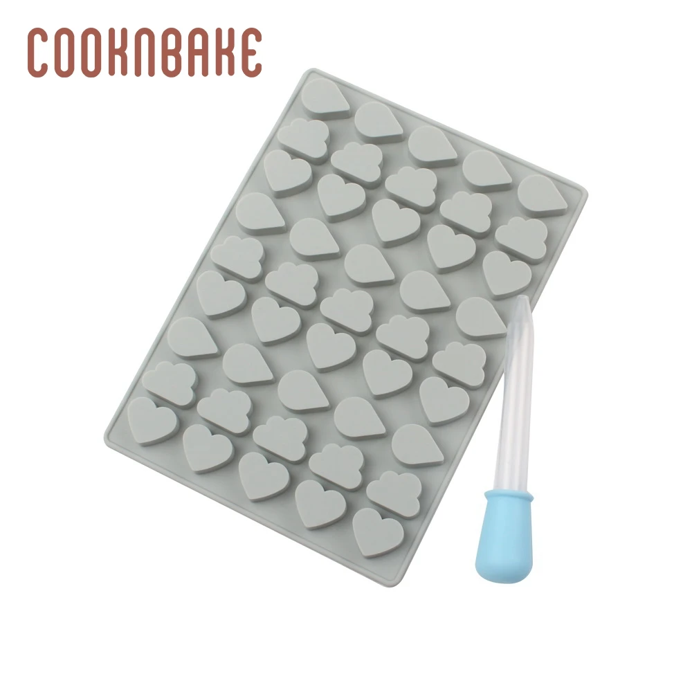 COOKNBAKE силиконовая форма для десертов лоток для льда Мини Сердце облако Конфеты Шоколад Форма для торта инструмент для украшения с капельницей diy gummi