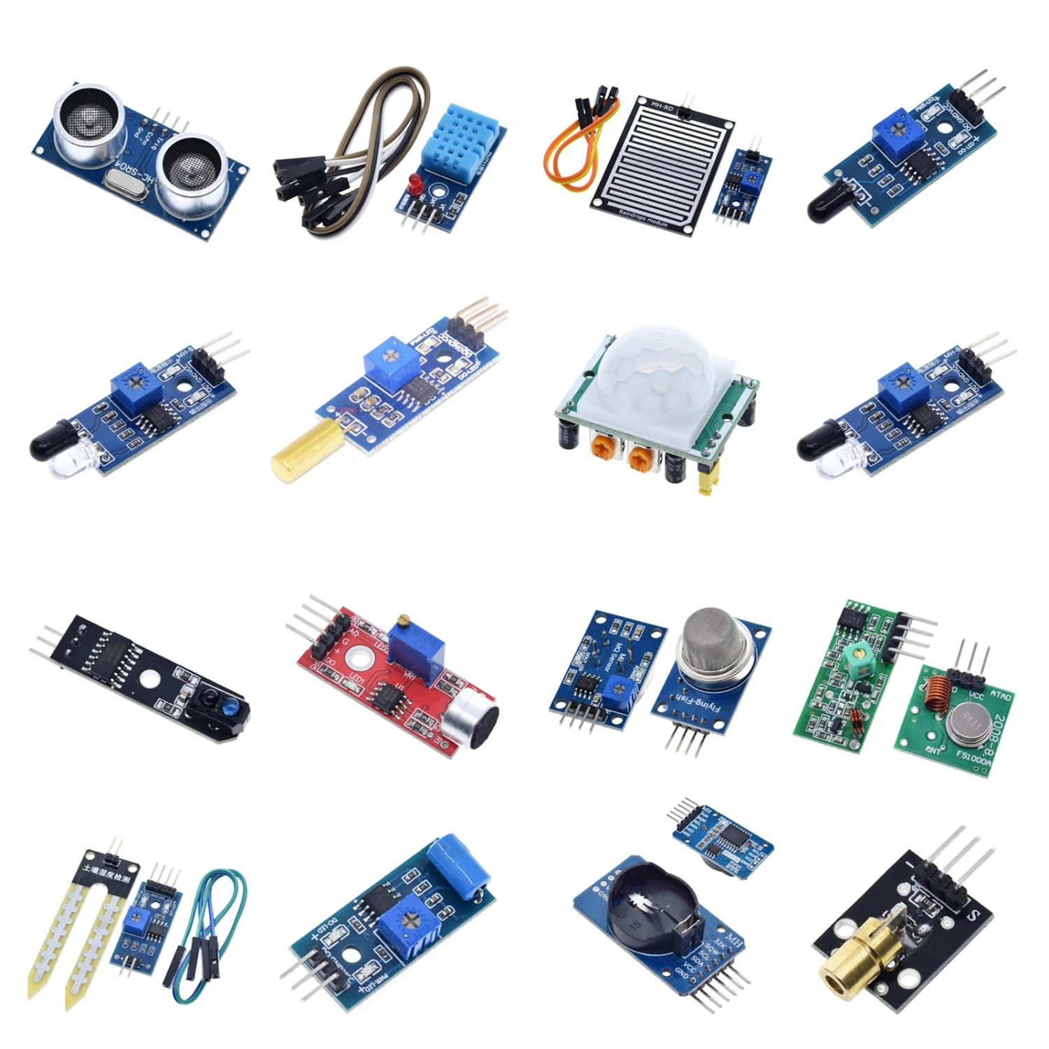 Завеса Raspberry pi 2 3 модуль датчика посылка HC SR04 501 DHT11 DS3231 KY 008 звук дождя почвы датчик
