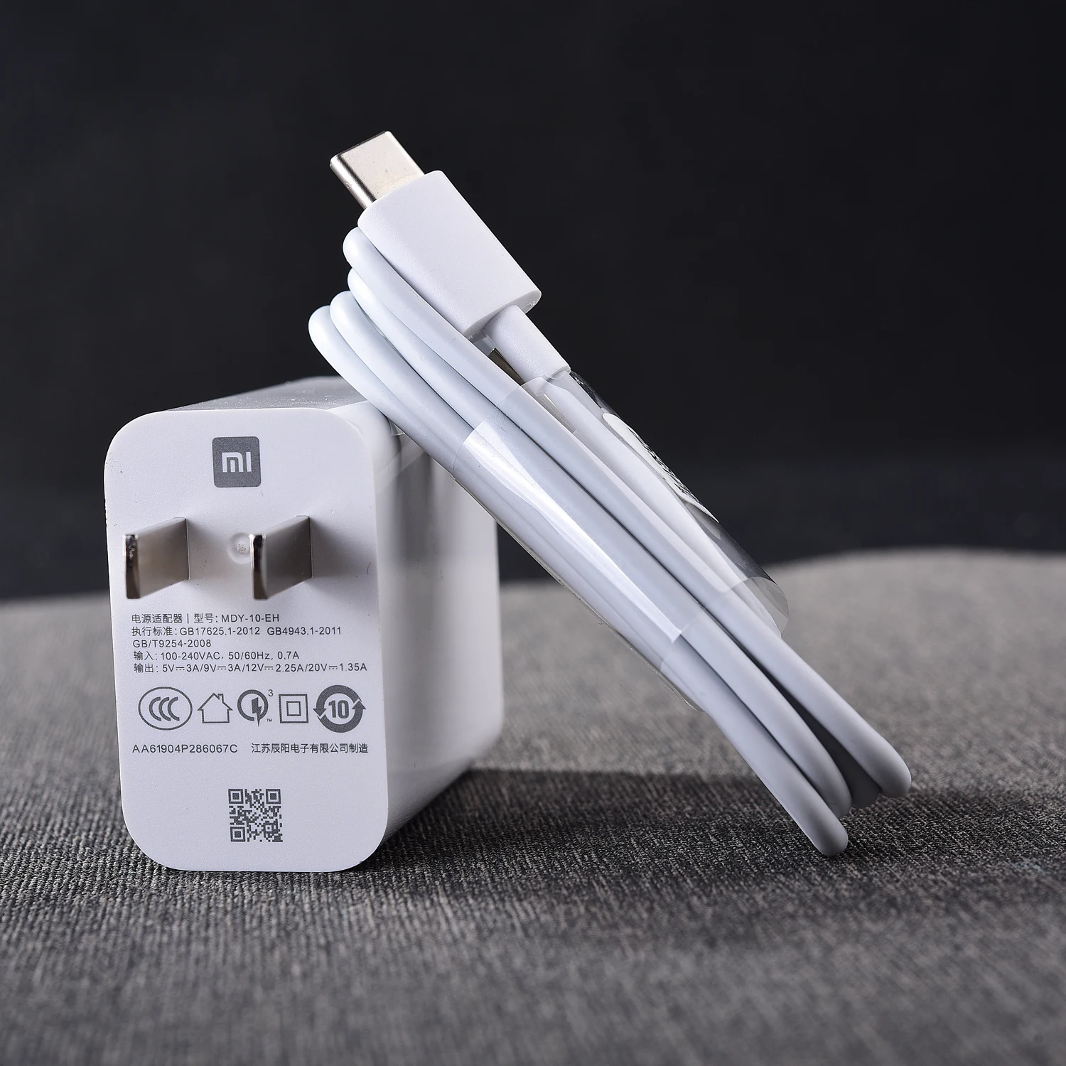 Быстрое зарядное устройство Xiaomi Turbo 27 Вт 20 В/1 35 А USB адаптер для быстрой зарядки 1 м