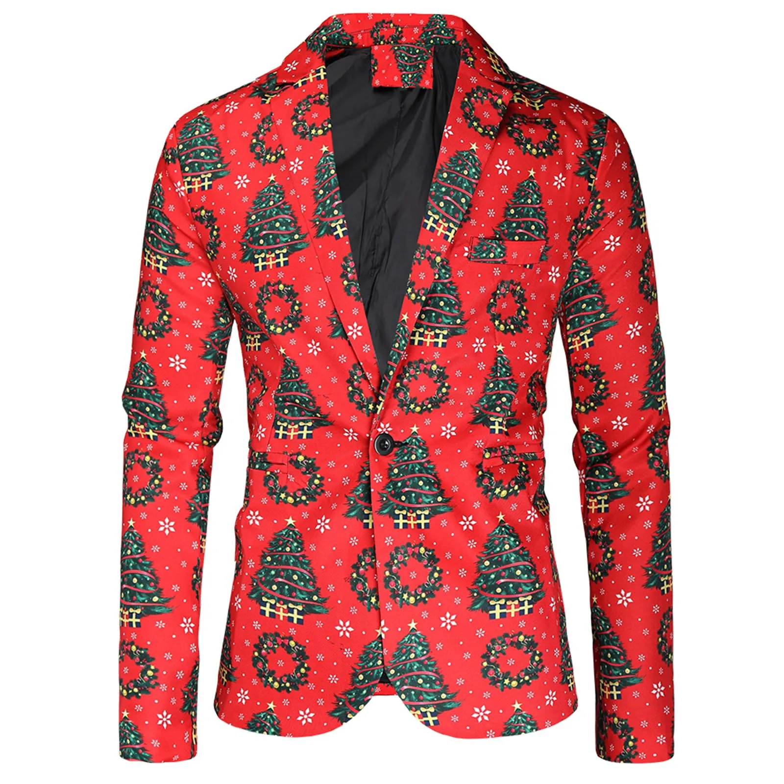 Christmas Clothing Men Jacket | Men's Blazer Christmas Jacket - Single ...
