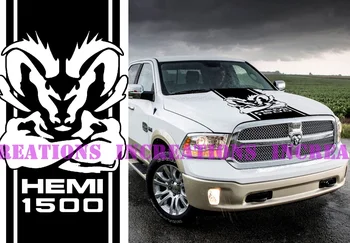 

For Universal Hemi Dodge Ram 1500 Hood Stripe Truck Decals Mopar Stickers Vinyl Car Graphics