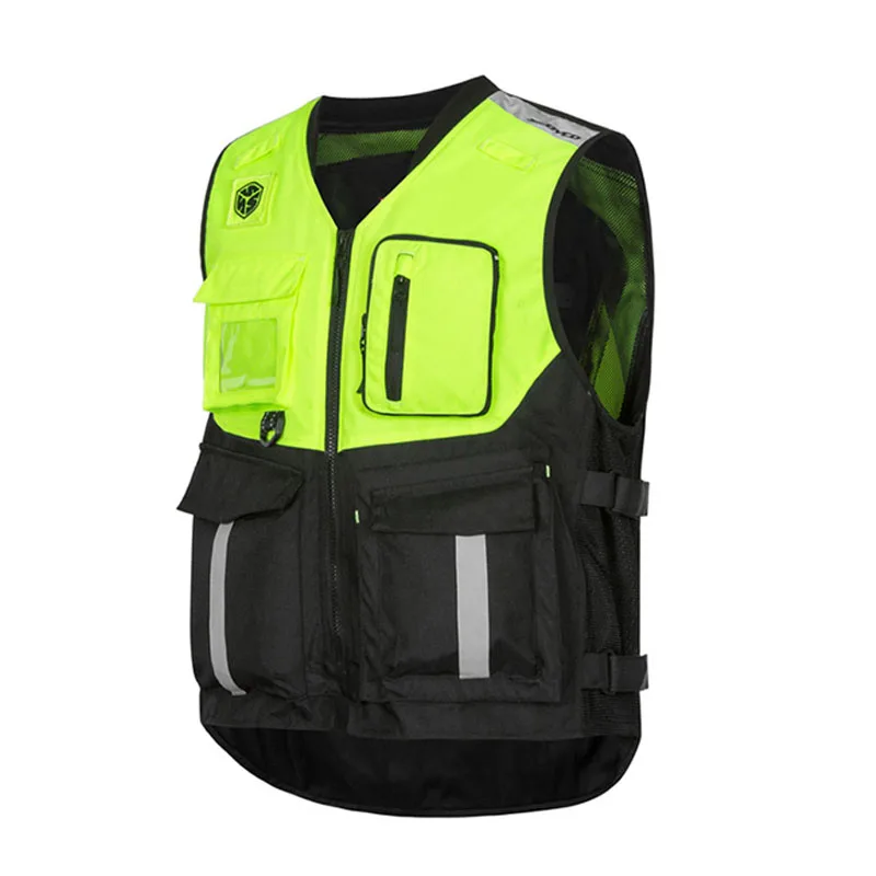 SCOYCO Motorcycle Reflective Safety Clothing Jacket Motocross Back chest Protective