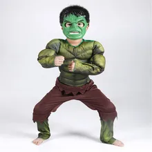 Костюм Халка для детей, Детский карнавальный костюм на Хэллоуин, костюм Мстителей, костюм мускула Халка для маленьких мальчиков, карнавальный костюм супергероя, костюм Халка
