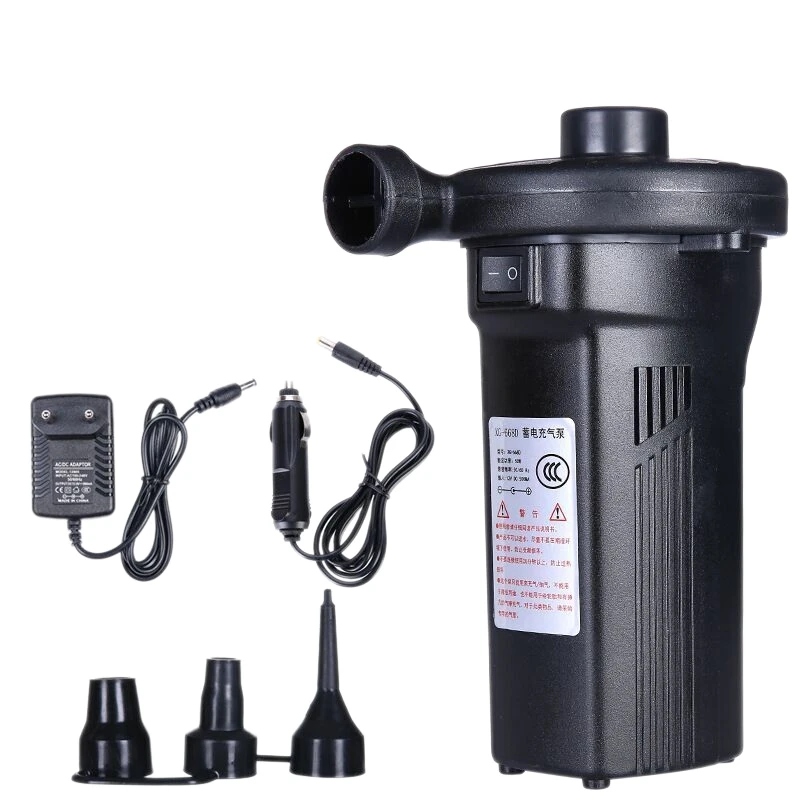 Eu Plug Rechargeable Electric Air Pump Nickel-Cadmium Battery Inflatable Inflate Deflate For Outdoor Kayak Airbed Boat |