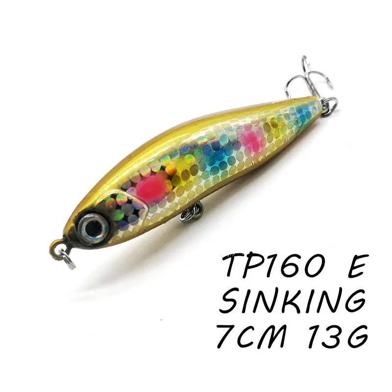 2021 New Arrivals Fishing Bait TP160 Full Depth 70MM 13G 7 Various Colors High Quality Hooks Sinking Pencil Lures For Fishing