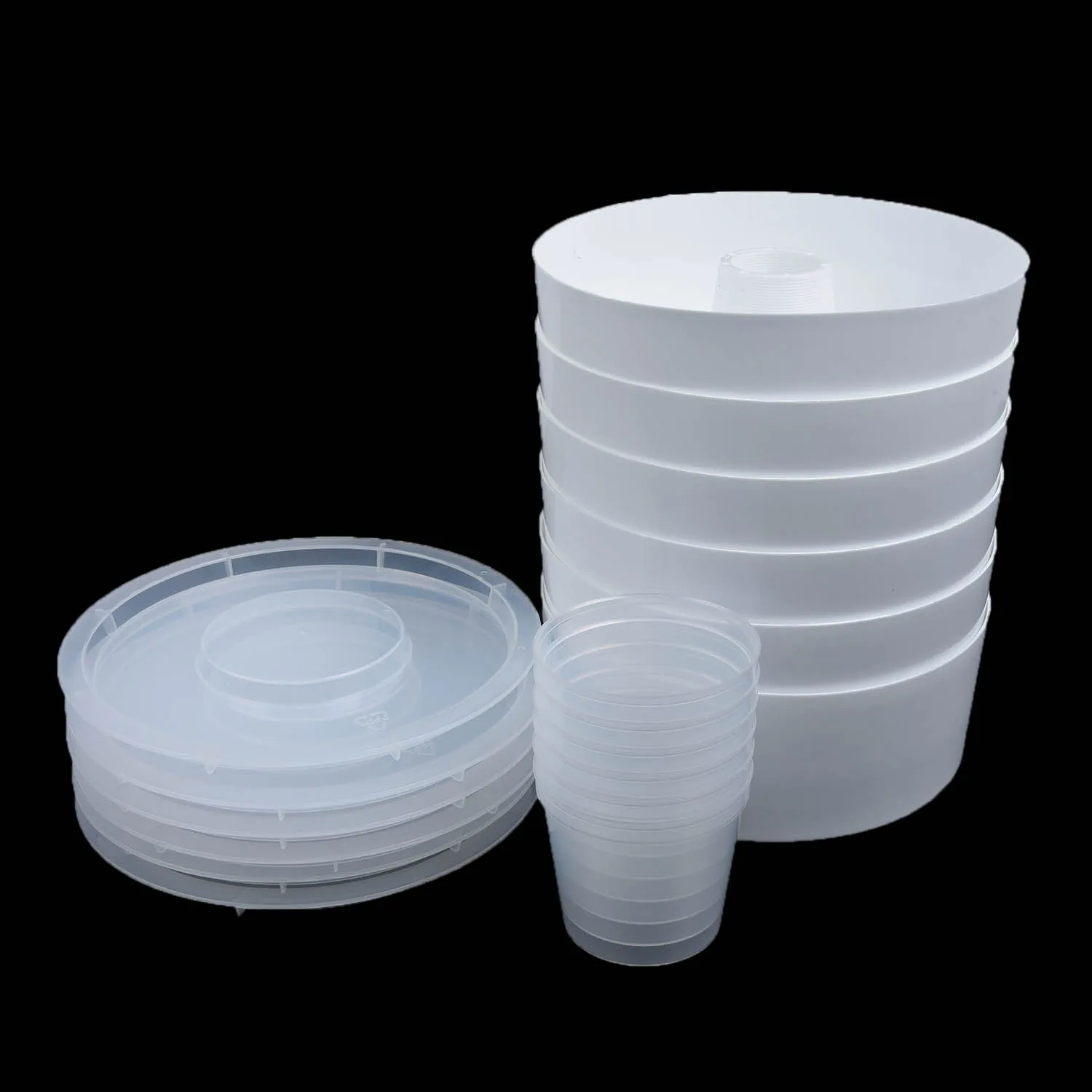 

6 Sets Of Rapid Bee Feeders White+Clear 250*55mm An Essential Tool For Beekeeping Rapid Bee Feeder