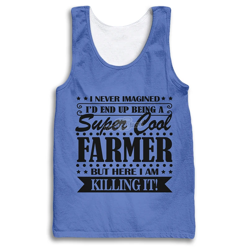 I'D 'd To Be A Farmer разноцветная майка с принтом летняя хипстерская повседневная