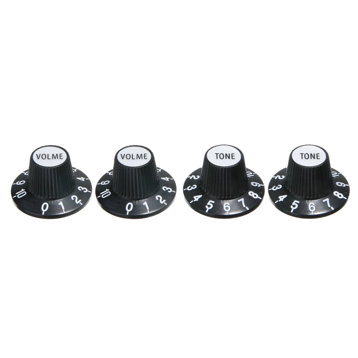 4Pcs/set New Guitar Control Knobs Silver Top Hat Bell For Gibson Les Paul For SG Tone and Volume Adjustable