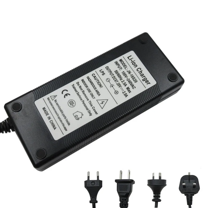Зарядное устройство для литий ионных аккумуляторов 67 2 в А 60 16S DC 5 5*2 1 GX16|charger 60v|60v