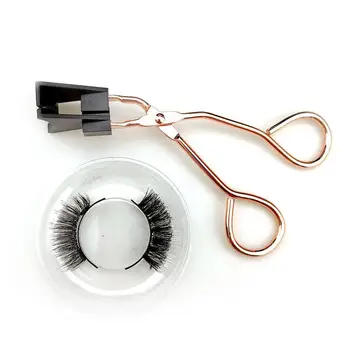 

2 Pairs Women Eye Makeup Quantum Magnetic Long Thick Fake Eyelashes with Clip