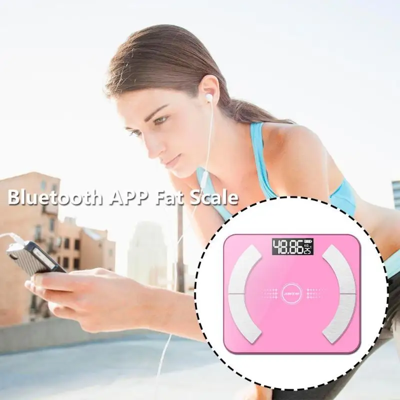 Smart Voice lcd Bluetooth приложение напольные весы usb зарядка электронные весы